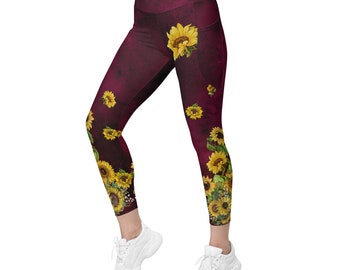 Soft Sunflower Leggings with Pockets