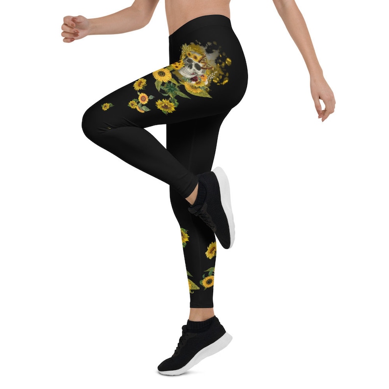 Sunflower Skull Leggings XS-XL