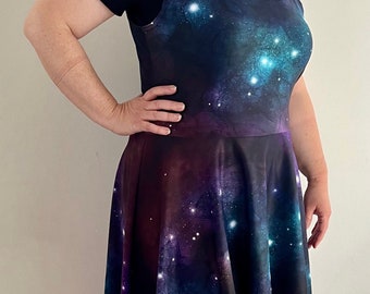 Celestial Galaxy Skater Dress