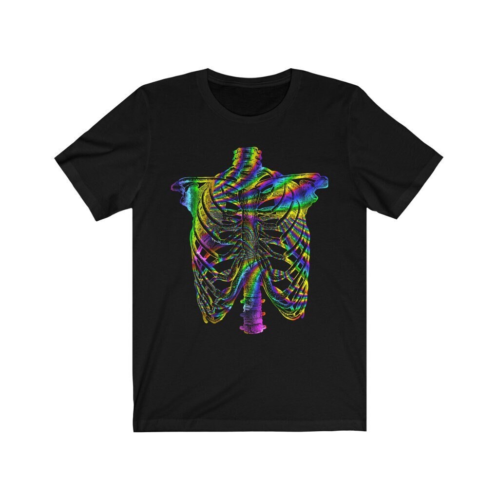 T-shirt Rainbow Ribcage Short Sleeved 