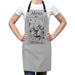 Tablier de coiffeur | Tablier mignon de coiffeur | de salon de coiffure de carte de tarot | Tablier de salon de coiffure | Cadeau coiffeur | Cadeau coiffeur