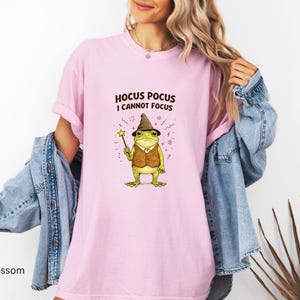 Silly Frog Shirt | Hocus Pocus I Cannot Focus Shirt | Unhinged Humor ADHD T-Shirt | Frog Meme TShirt