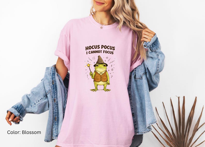 Silly Frog Shirt | Hocus Pocus I Cannot Focus Shirt | Unhinged Humor ADHD T-Shirt | Frog Meme TShirt