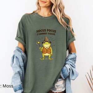 Silly Frog Shirt | Hocus Pocus I Cannot Focus Shirt | Unhinged Humor ADHD T-Shirt | Frog Meme TShirt