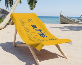 Butter Beach Towel: Funny Foodie Novelty Towel