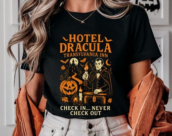 Vampir-Halloween-Shirt | Vintage Halloween UNISEX Vampir-Shirt | Retro Dracula Shirt | Retro Halloween Monster T-Shirt | Dracula Tee