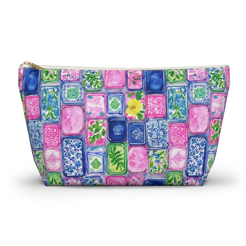 Mahjong Tiles Accessories Pouch | Mahjong  Makeup Bag | Mahjong Lover Zipper Pouch | Mahjong Gift