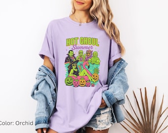 Summerween Shirt for Summer Halloween Party | Hot Ghoul Summer Shirt | Monster Beach Party Shirt | Spooky Summer Tee | Summerween Gift
