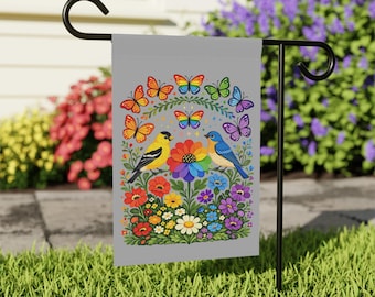 Bandera de jardín LGBTQ / Bandera de jardín del Mes del Orgullo / Bandera de casa del Orgullo Lésbico / Letrero de jardín del Orgullo Gay