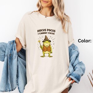 Silly Frog Shirt | Hocus Pocus I Cannot Focus Shirt | Unhinged Humor ADHD T-Shirt | Frog Meme TShirt