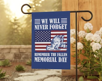 Bandera de jardín del Día de los Caídos / Bandera de jardín del Día de los Caídos / Bandera de jardín en honor a los héroes caídos / Bandera de casa del Día de los Caídos / Bandera de porche del Día de los Caídos