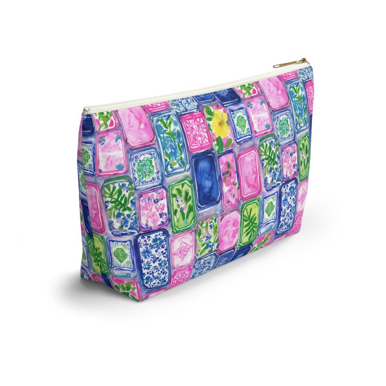 Mahjong Tiles Accessories Pouch | Mahjong  Makeup Bag | Mahjong Lover Zipper Pouch | Mahjong Gift