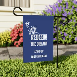 Riscatta la bandiera del Dream Garden / Bandiera del discorso di Cory Booker / Cartello da giardino anti MAGA / Bandiera da giardino democratica / Bandiera da giardino anti Trump