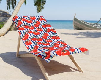 Tomato Beach Towel: Hot Summer Gift - Etsy