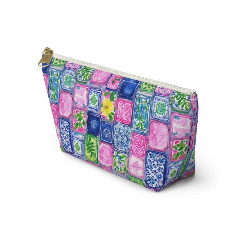 Mahjong Tiles Accessories Pouch | Mahjong  Makeup Bag | Mahjong Lover Zipper Pouch | Mahjong Gift