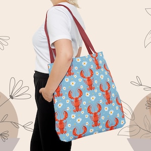 Hummer-Strandtasche | Hummer-Strandtasche | Süße Strandtasche | Sommer Urlaub Seafood Umhängetasche | Große Strandtasche | Hummer-Liebhaber-Tasche