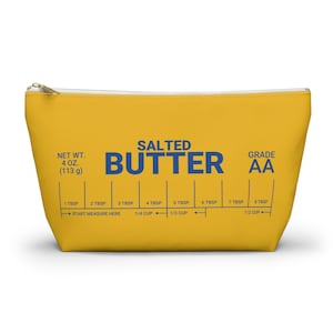 Bolsa de cosméticos con forma de palito de mantequilla / Bolsa de maquillaje con mantequilla salada / Neceser vintage con mantequilla / Bonita bolsa de cosméticos / Bolsa para medicamentos / Regalo con mantequilla