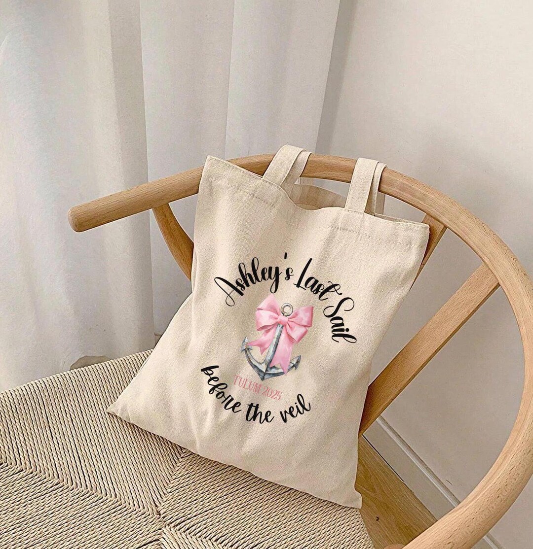 Custom Bachelorette Tote | Coastal Bachelorette Personalized Tote Bag ...