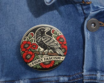 Pin contra ICE / Botón de lucha contra el fascismo / Pin para abolir ICE / Pin de protesta contra Trump