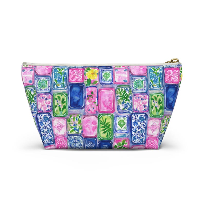 Mahjong Tiles Accessories Pouch | Mahjong  Makeup Bag | Mahjong Lover Zipper Pouch | Mahjong Gift