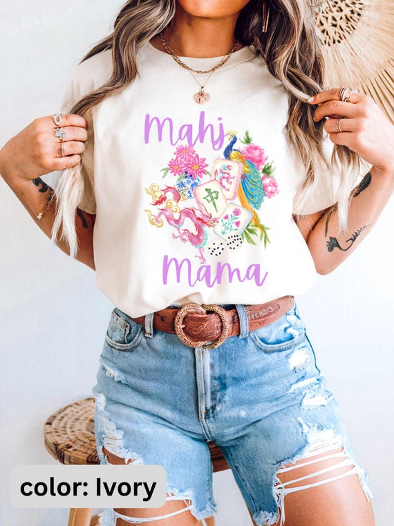 Mahjong Mama Shirt | Game Night Mahjong TShirt | Mahjong Mom Tee | Mahjong Gift for Mom