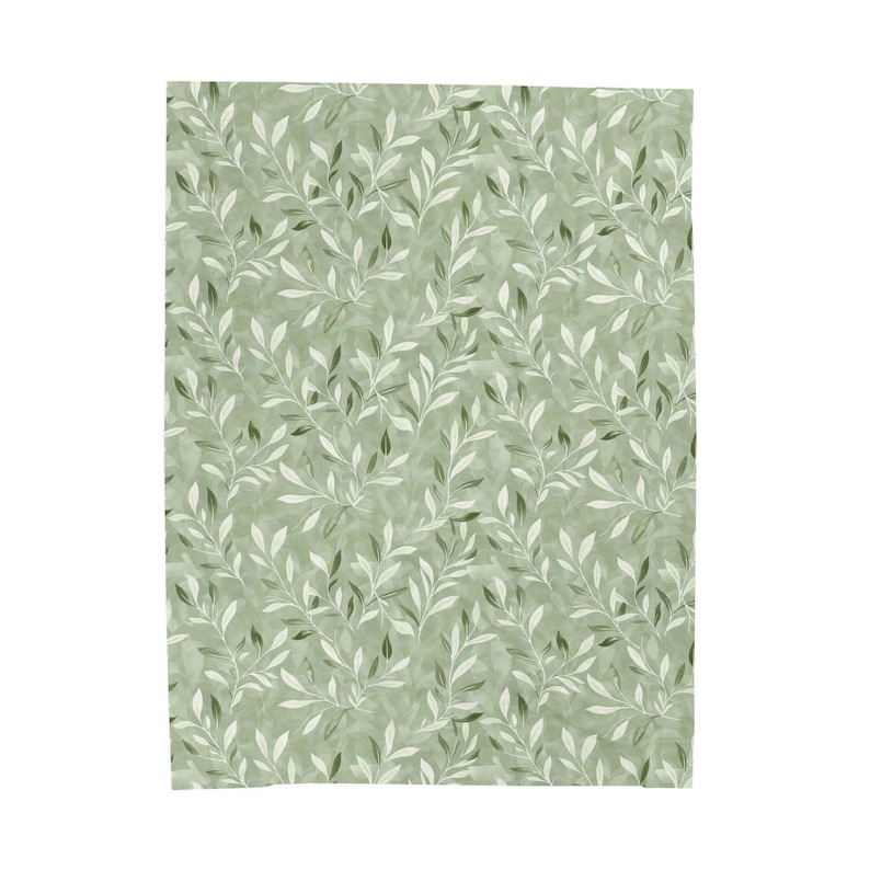 Elegant Sage Green Blanket | Cottagecore Couch Throw Blanket | Botanical Reading Blanket | Book Nook Decor | Housewarming Gift