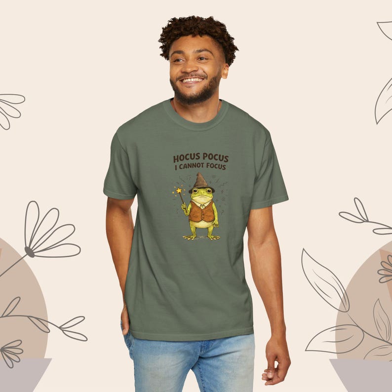 Silly Frog Shirt | Hocus Pocus I Cannot Focus Shirt | Unhinged Humor ADHD T-Shirt | Frog Meme TShirt