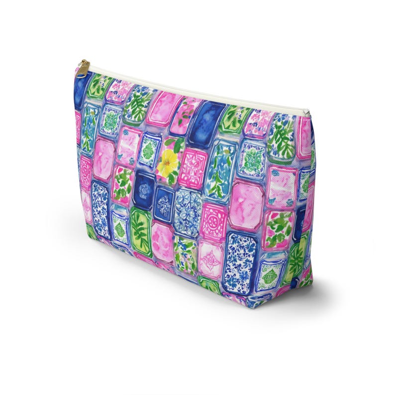 Mahjong Tiles Accessories Pouch | Mahjong  Makeup Bag | Mahjong Lover Zipper Pouch | Mahjong Gift