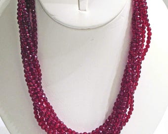 Red Fire-polish crystal necklace