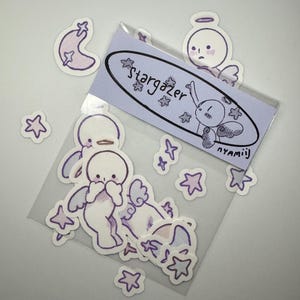 Smiski Stargazer sticker set, Deco Sticker, Planner Sticker, Journal Sticker, Scrapbook Sticker, PenPal, Tablet Sticker