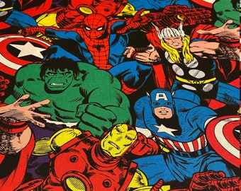 Comic Fabric: Marvel Guardians of the Galaxy Characters Gangs All Here 100/% cotton Fabric by the PANEL 35x44 SC250 Marvel Fabric