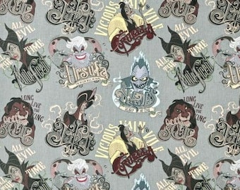 Disney Villains Cotton Fabric