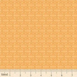 FINAL YARDAGE Row by Row in Orange Cotton Fabric by Cori Dantini