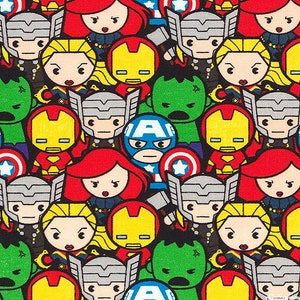Pop Avengers Cotton Fabric