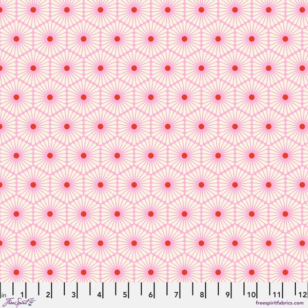 FINAL YARDAGE Daisy Chain Cotton Fabric by Tula Pink in blossom colorway