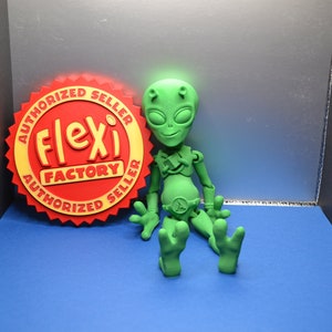 3d flexi factory alien with articulated joints