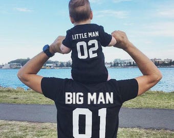 Magliette abbinate per padre e figlio, regalo per la festa del papà, personalizzate per papà e bambino