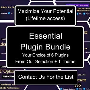 Custom WordPress GPL Bundle, 6 Plugins + 1 Theme, Lifetime Updates, Unlimited Domains