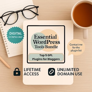 Custom 5 GPL Plugins + Free Theme Bundle for Bloggers | Lifetime Access & Unlimited Use