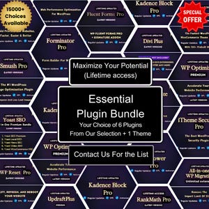 Custom WordPress Plugin Bundle: Choose 6 GPL Plugins + Bonus Theme