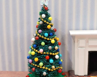 Tall 1:24 Half Scale Miniature Dollhouse Christmas Tree