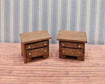 1:48 Quarter Scale Miniature Dollhouse 2 Nightstands