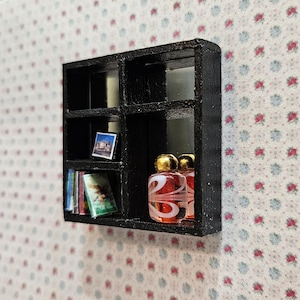 1:24 Half Scale Miniature Dollhouse Mirrored Trinket Shelves