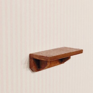 1:48 Quarter Scale Dollhouse Miniature Wood Wall Shelf