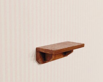 1:48 Quarter Scale Dollhouse Miniature Wood Wall Shelf