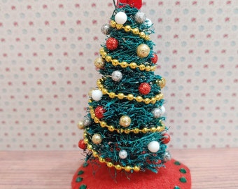 1:24 Half Scale Miniature Dollhouse Christmas Tree and Skirt