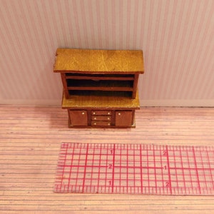 1:48 Quarter Scale Miniature Dollhouse Hutch China Cabinet afbeelding 4