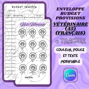 Veterinary budget envelope A5 French provisions