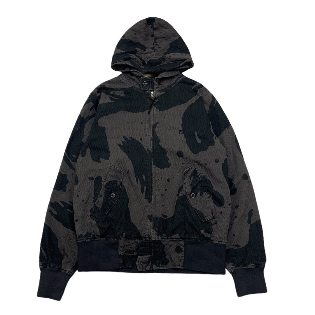 Streetwear Brushed Plaid Camo Shirt Jacket main image 1