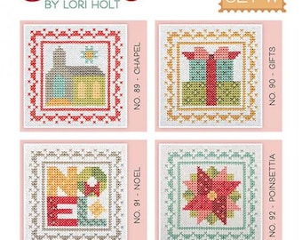 It's Sew Emma Stitchery, Cross Stitch Card W by Lori Holt, 4 Designs One On Each Card